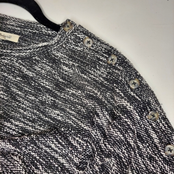 Madewell button shoulder light weight marbled sweater XS - Picture 6 of 13